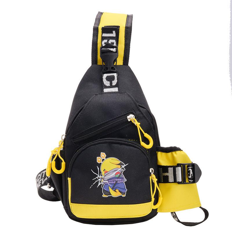 Borsa da petto Pokemon Fulmine per bambini in nylon traspirante per uso quotidiano