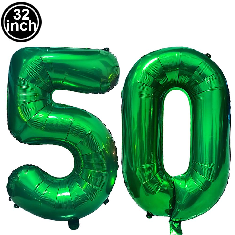 Green Large Numbers Balloon 32 Inch 0 1 2 3 4 5 6 7 8 9 Jungle Birthday Digit Bachelorette Balloons Figure Golob Party Ballon