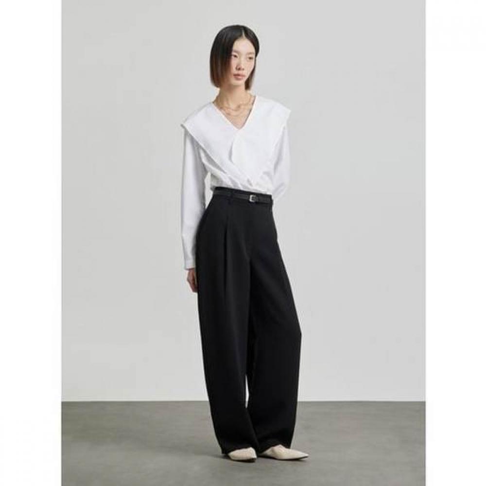 Cc Collect Set Up Pleated Wide Slacks C263msa201