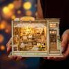 Miniature Jewelry Shop Detailed House with Light Decorative Storefront Model Kit for