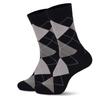 Men's Spring and Autumn New Thick Business Diamond Grid Commuting Office Socks