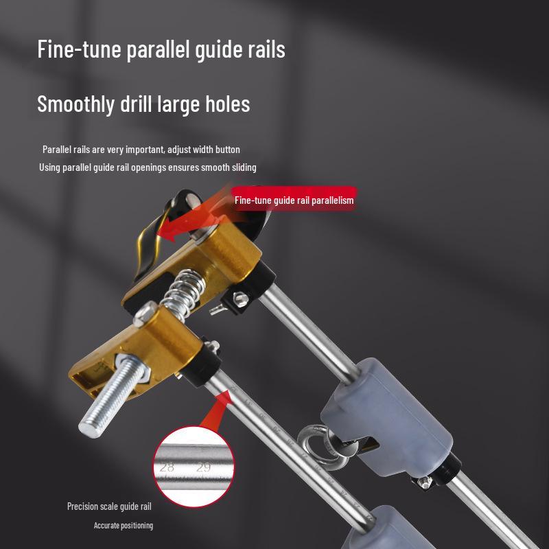 Massivt Trädörrlås Monteringssats - Håltagare & Mallverktygsset