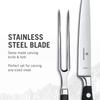 VICTORINOX Carving Knife and Fork Knives for BBQ and Steak Grand Set, Set, Black, Professional-Grade Grilling, Maître, Forged, 7.7243.2
