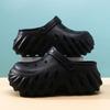 Couple Hole Shoes Men's and Women's Garden Shoes Bag Head Drag EVA Beach Shoes Breathable Sandals Two Wear Cool Slippers Non-slip