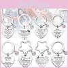 Delightful Stainless Steel Heart Keychain With Pink Blue Gem For Birthday Gift
