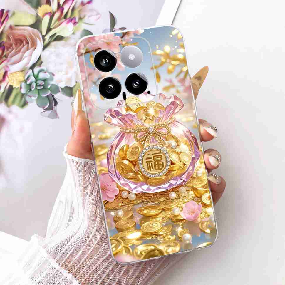 For Xiaomi Mi 14 5G 23127PN0CC Case Fashion Dragon Butterfly Silicone TPU Cover For Xiaomi Mi14 5G 6.36" 23127PN0CG Phone Shell