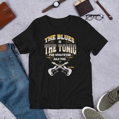Maglietta con citazione blues citazione bb king maglietta musica blues regalo per amante della musica maglietta per fan del blues