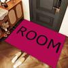 Simple Letters Crystal Velvet Entry Floor Mats Household Entrance Door Non-slip Foot Mats Dirt-resistant and Easy To Take Care of Carpet Mats