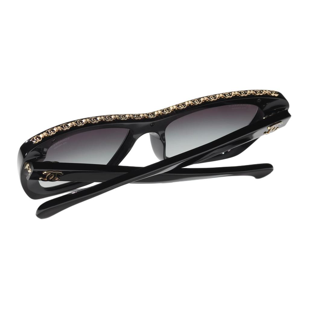 Chanel Decorative Leg Acetate Butterfly Sunglasses Unisex Sunglasses Black CH5540A-C622S8