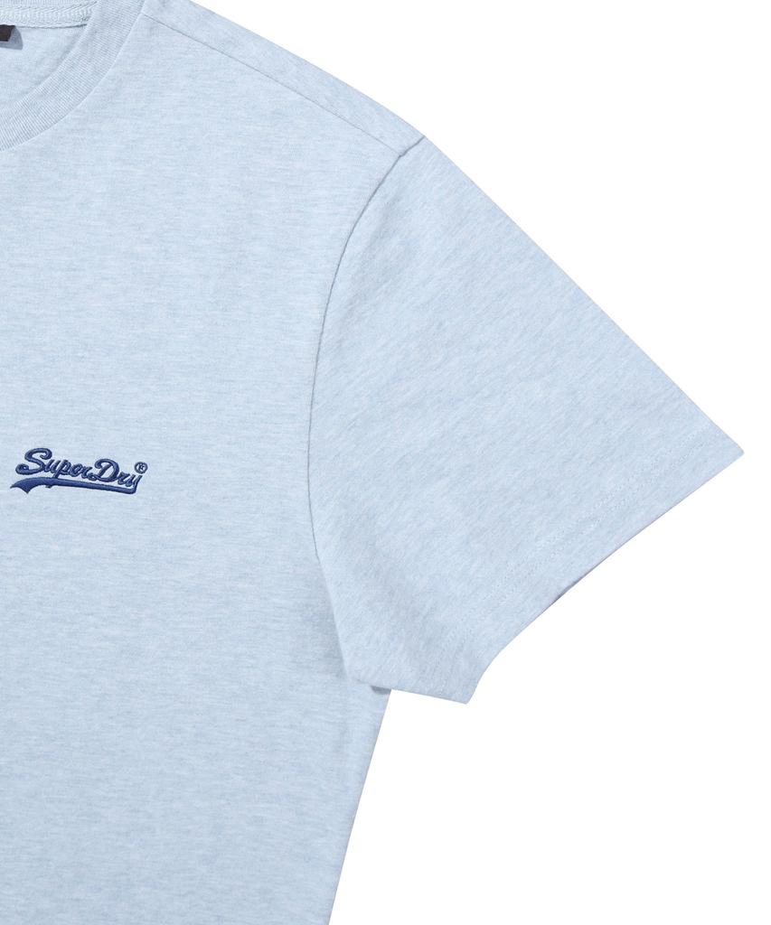 Syupeodeulai Small Vintage Logo Embossed T-Shirt Melange Sky Blue Sduiscp19Msb