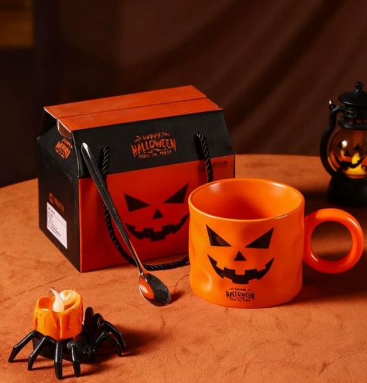 Halloween Cute Ghost Ceramics Mugs Milk Tea Coffee Juice Water Cup Home Office Drinkware Halloween Gift