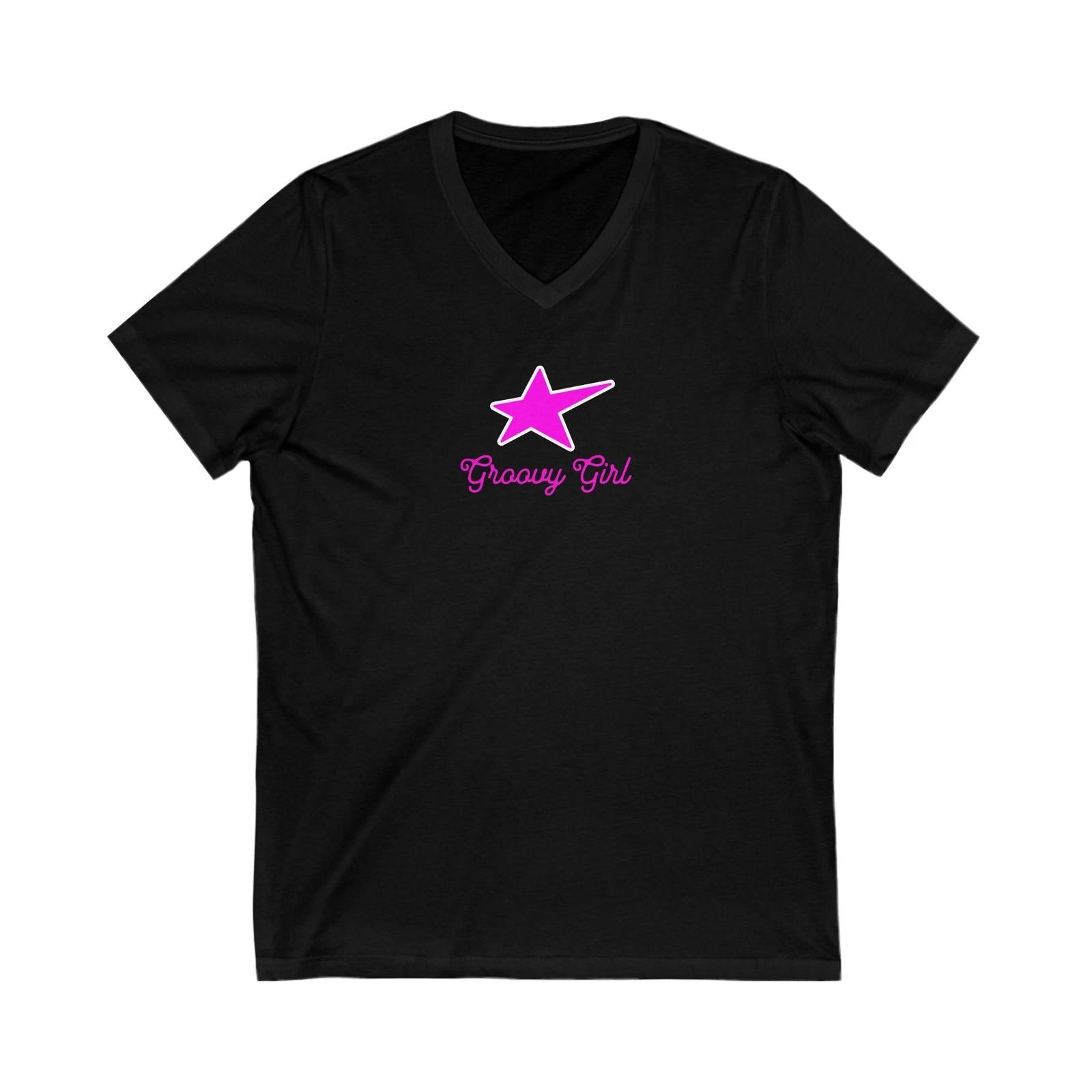 

Trendy V-Neck Tee for Groovy Girls | Casual Wear, Gift, Summer Fashion, Festival S