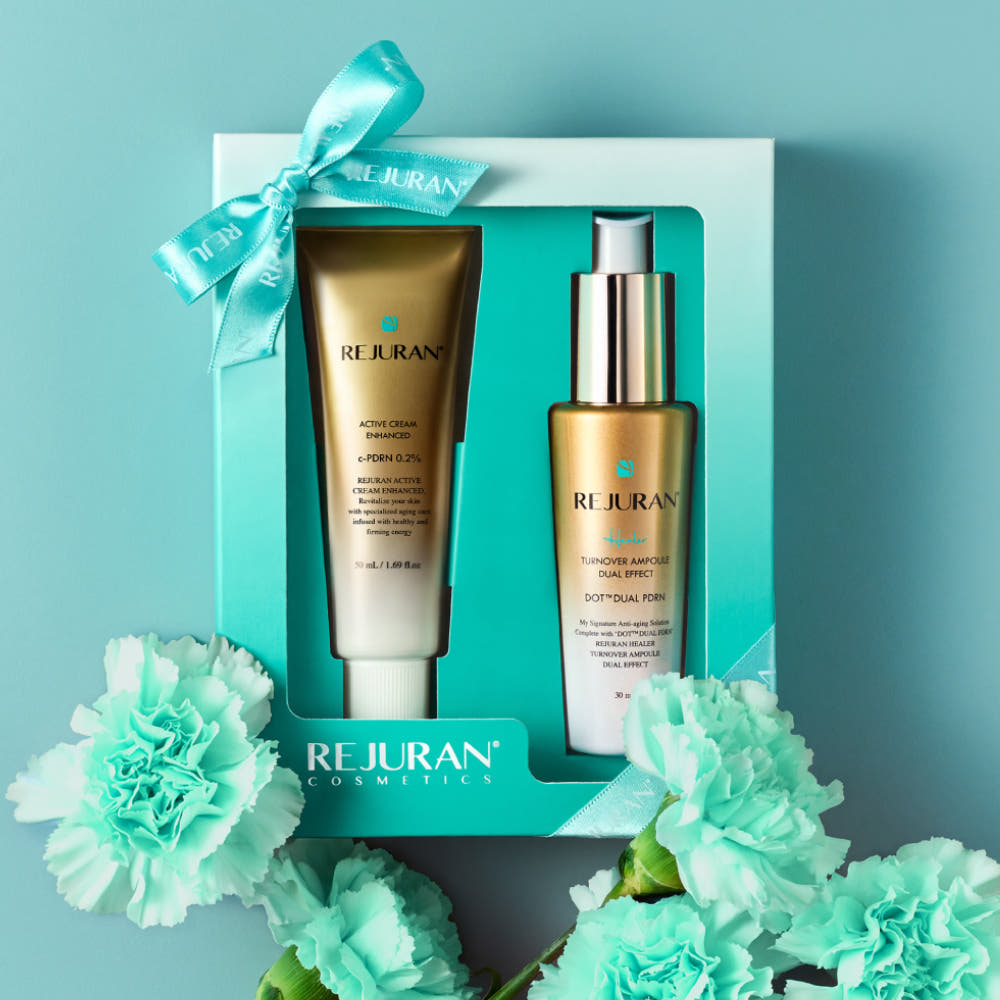 REJURAN Healer Turnover Ampoule Dual Effect 30mL + Active Cream Enhanced 50mL PDRN Skin Repair & Firming Set