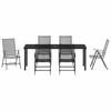 Garden Dining Set 7 pcs Anthracite Powder Coated Steel