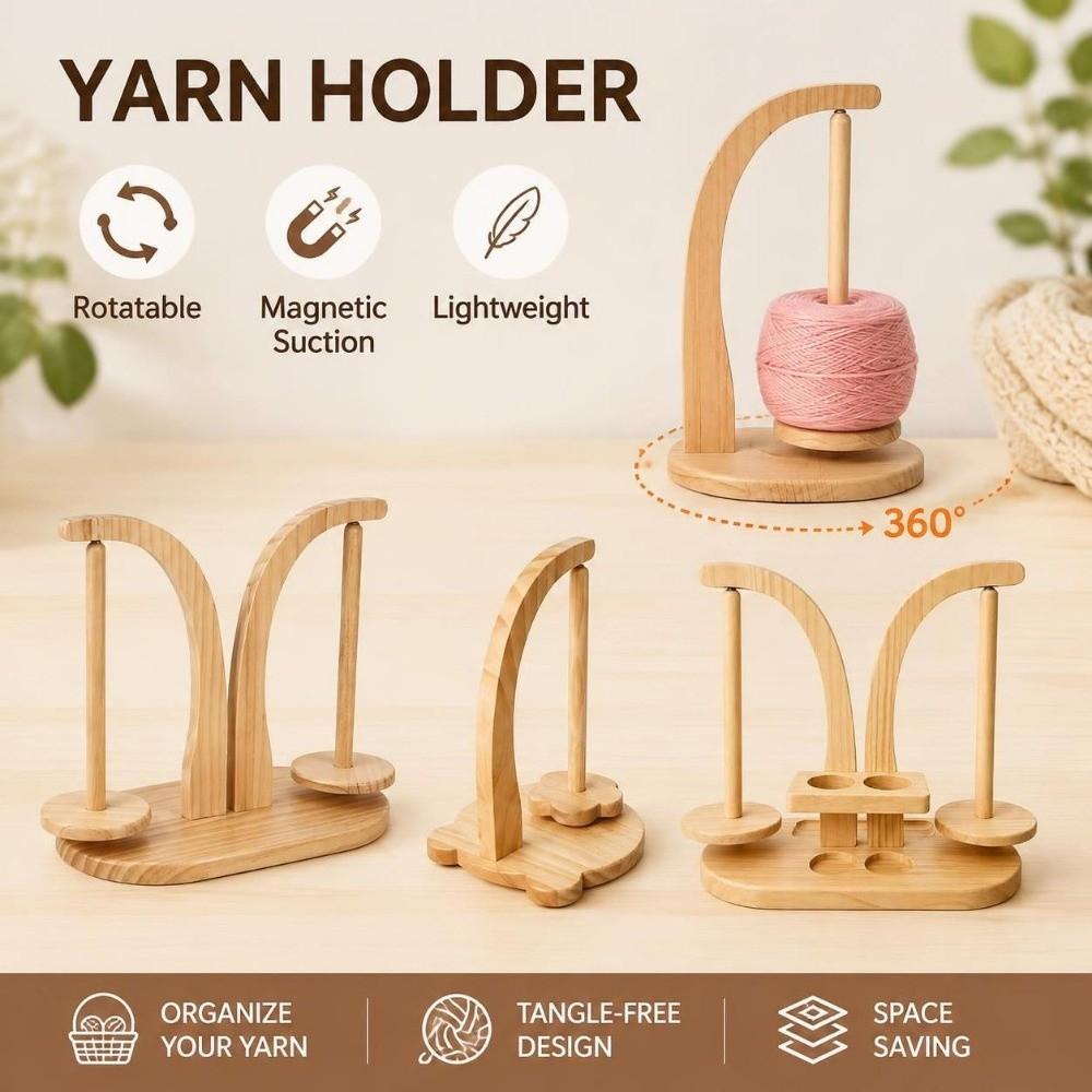 Magnetic Suction Yarn Holder 360° Rotatable Yarn Spinner Gift Thread Spool Holder Knitting