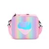 Children Cute Pink Heart Laser Lunch Bag Large Capacity Insulated Student School Office Bento Bag Portable Picnic Food Backpack