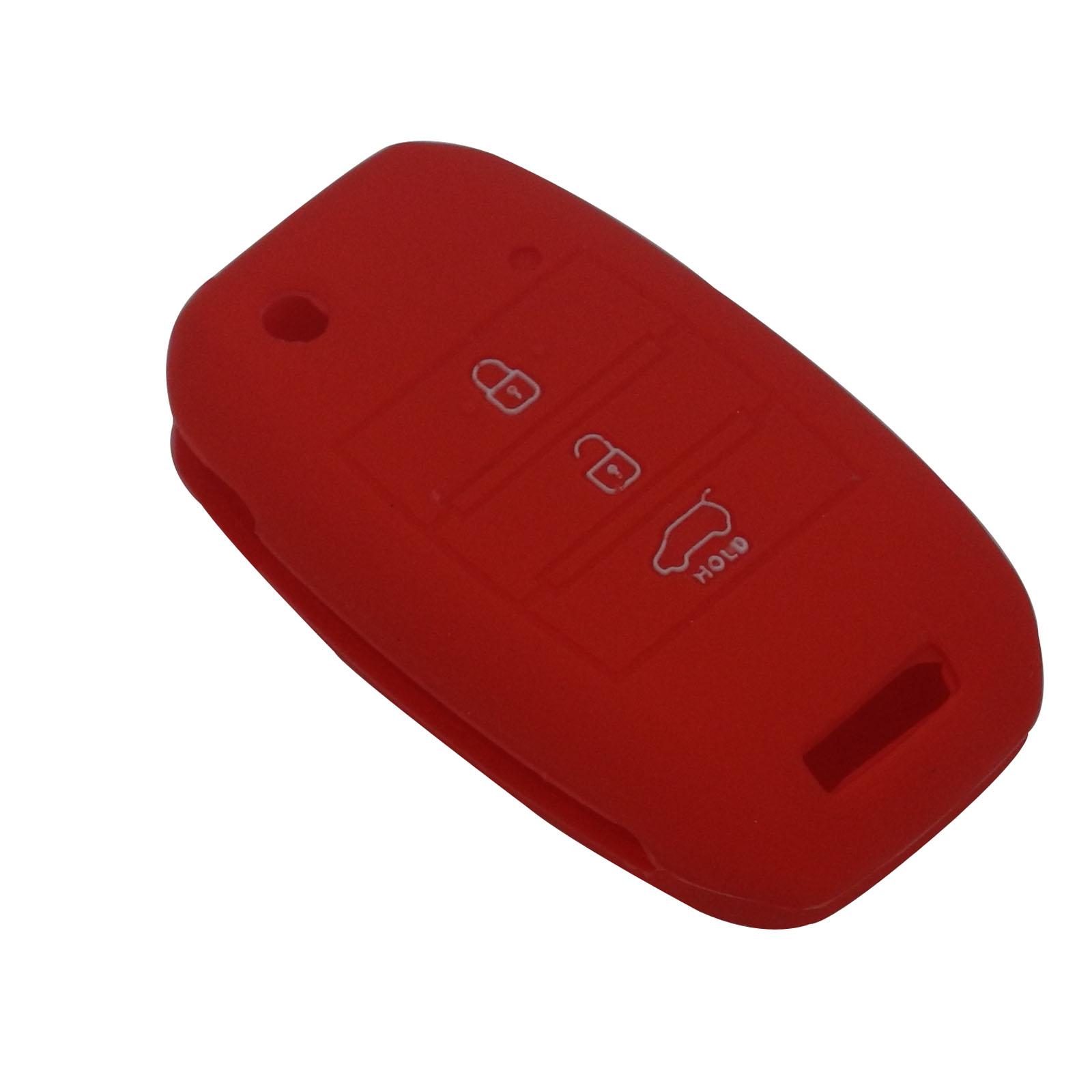 

jingyuqin новый 3 кнопки силиконовый складной чехол для дистанционного ключа для Kia Sorento Carens K2 K3 K4 K5 красный