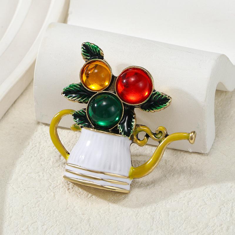 Moda Maceta Tetera para Mujer de Gama Alta Hoja Accesorios para Tetera Broche