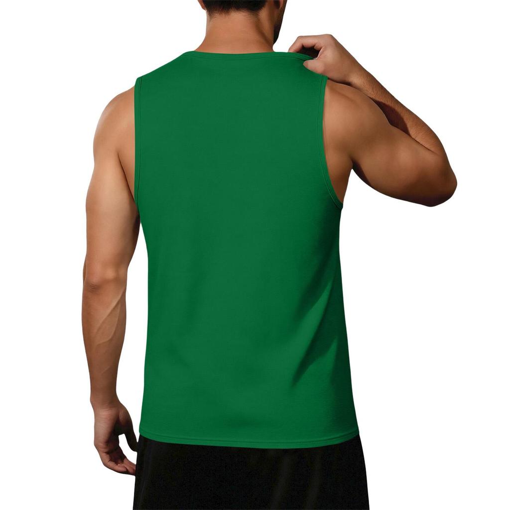 Herren ärmelloses lässiges Tanktop lockere Passform Sommer Strandkleidung Palme Grafikdruck leicht Baumwollmischung Hemd