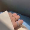 4Pcs Boho Rhinestone Rings Set for Women Wed Bridal Geometric Vintage Punk Metal Knuckle Ring Couple Jewelry Y2K Accessories