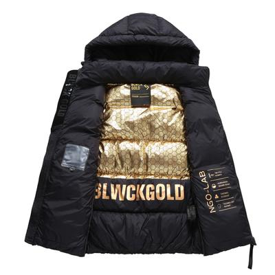 Down Vest Black Gold High Down Waistcoat Thickened