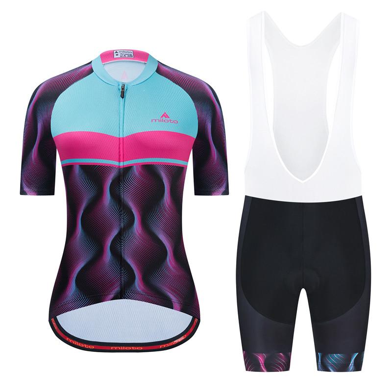 Team Cycling Jersey Set for Women, MTB Bike Clothing, Racing Bicycle Clothes, 2026 Summer Breathable Cycling Suit Set