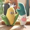 Scallion Corn Vegetable Plush Keychain Stuffed Toy Backpack Decor Gift For Kids