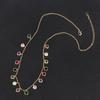 Jewelry Women'S Necklace South American Style Color Matching Glass Stone Pendant Personalized Earrings Necklace