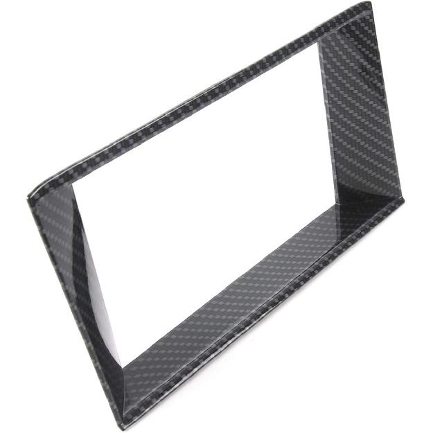 RT-TCZ Carbon Fiber Dashboard GPS 8-inch Navigation Panel Frame Bezel Trim Cover Interior Accessories for Ford Mustang 2015 2016 2017 2018 2019 2020