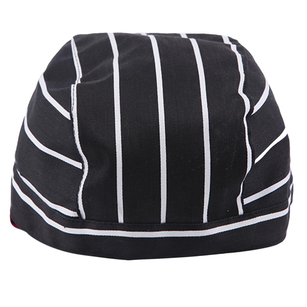3 Pcs Unisex Kitchen Catering chef Skull Cap / Tie Back Hat Pirate Headwrap for Restaurant, Coffee