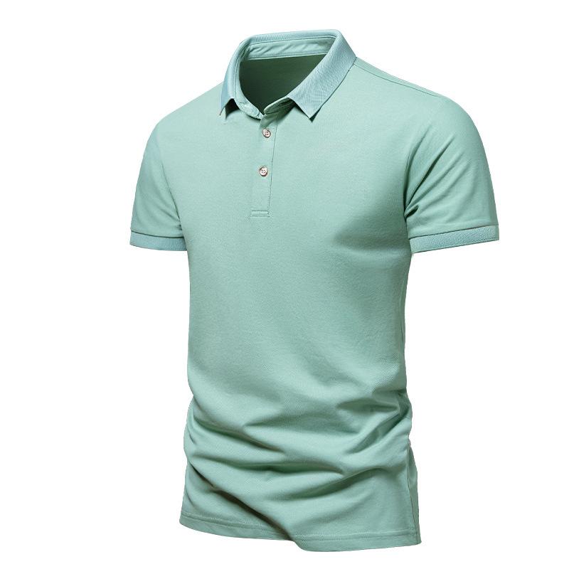 Men's Top Polo Shirt Short Sleeved T-shirt Men's Summer Lapel Bottom Shirt Half Sleeved Shirt