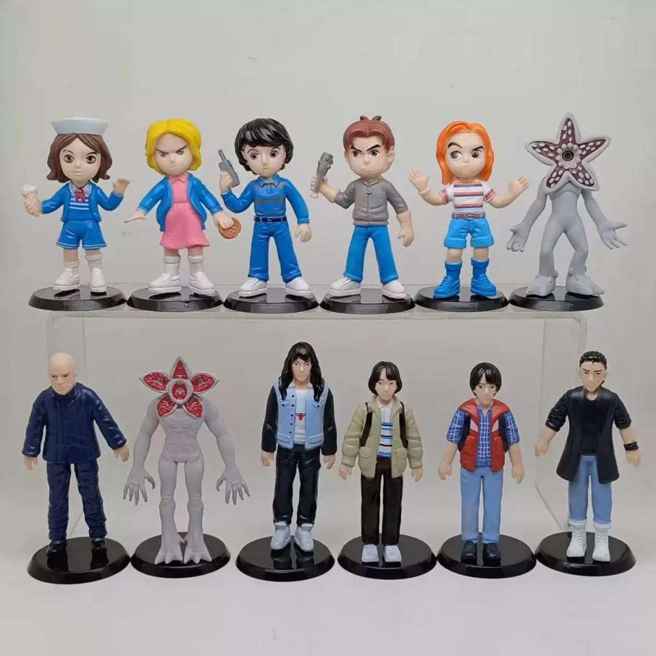6-12Pcs/ Set Q Version Eleven Will Nancy Steve Figure Demogorgon D'Artagnan Action Figure Movie Model Toys Kids Gift