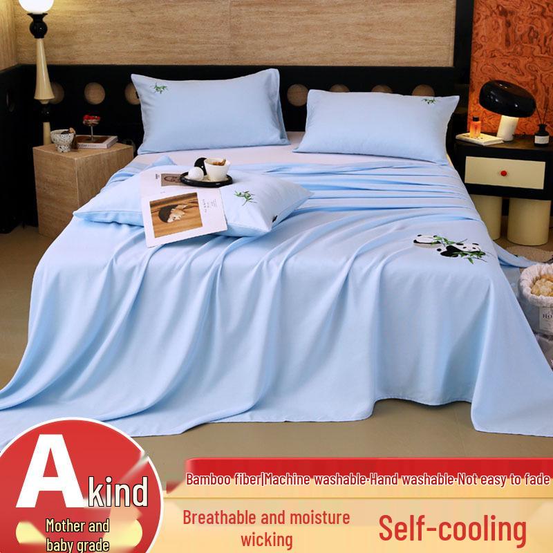 

Охлаждающий постельный комплект из бамбукового волокна: Моющийся мягкий коврик, наволочка, дизайн мороженого, комфорт для сна в обнаженном виде 160x240cm Sheet