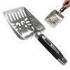 Cat Litter Scoop Stainless Steel Mesh Scooper Metal Kitten Poop Sifting Shovel with Rubber Handle for Cat Litter Box