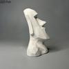 Moai Stone Statue Figure Plaster Statue Table Decoration Ornaments Creative Abstract Artwork Moai Sculpture Room Aesthetic Decor
