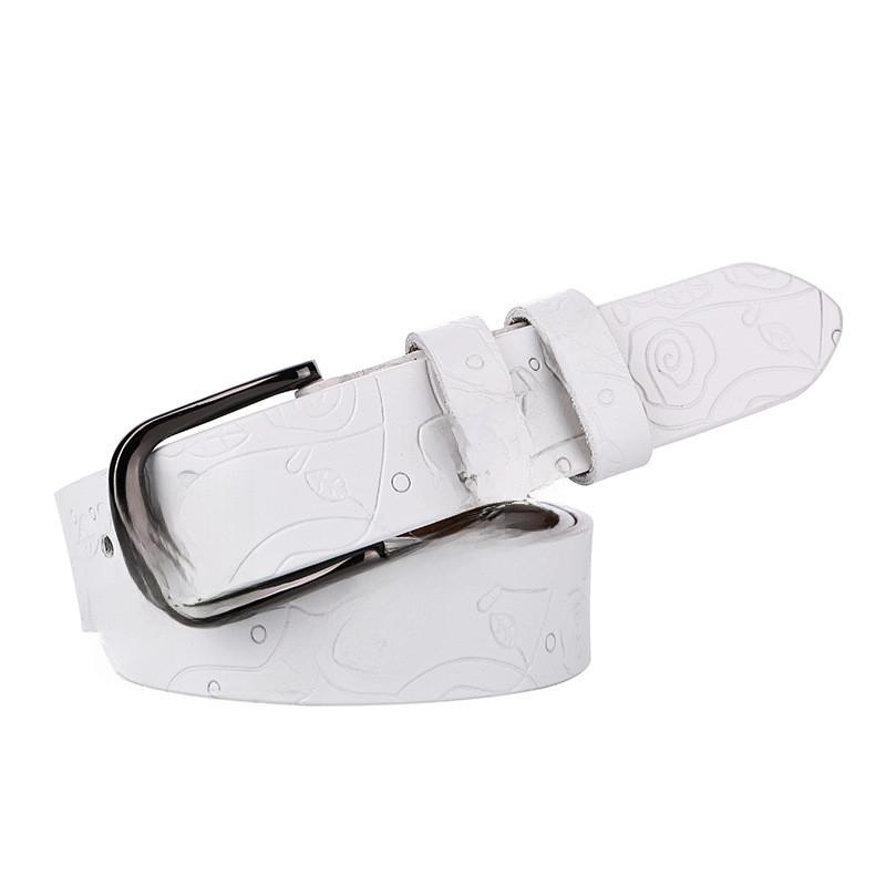 Casual Leather Girl Belt Simple Pattern Alloy Closure Daily Fashion Decoration
