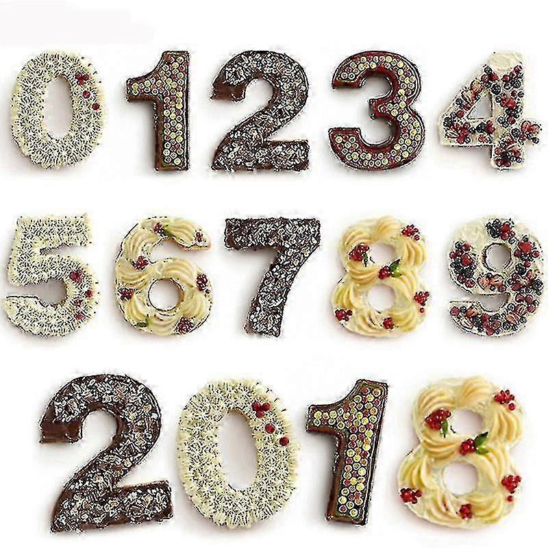 Set Of 9 Number Cake Moulds For Baking 10 Inch Silicone Cake Moulds Numbers Large Set For Birthday And Wedding Anniversary Day 2025