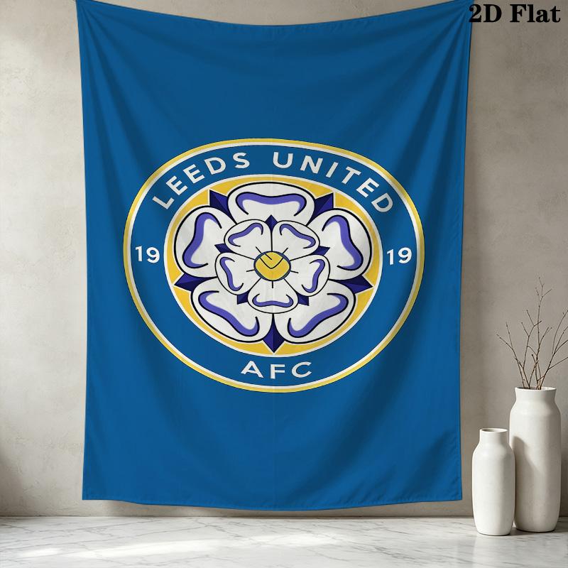 Leeds Football Club Wandteppich Ästhetischer Wandbehang Bedruckter Stoffdecke Dekorative Wandteppiche Für Schlafzimmer Wohnzimmer Heimdekoration