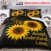 Sunflower Three-Piece 3D Digital Printing Quilt Set