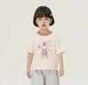 Girls Sweet Cartoon Print Short Sleeve T Shirt Summer Block Round Neck Cute Baby Top