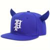Fashion Hip Hop Baseball Cap Letter P Embroidery Hip Hop Cap Men Trucker Caps Cute Horns Sports Sun Hat Cotton Snapback Hats