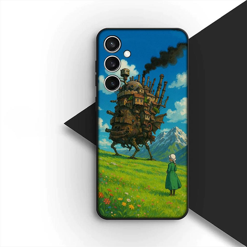 Howls Anime Movings Poster Castles Phone Case for OPPO A80 A18 A16 A40 A17 A15 A38 A78 A79 A54 A57 A12 A60 4G 5G Cover