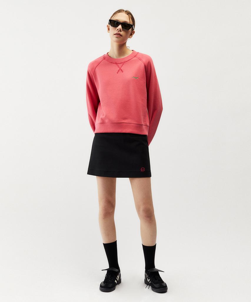 MAYOL Symbol Embroidered Mini Skirt_Black