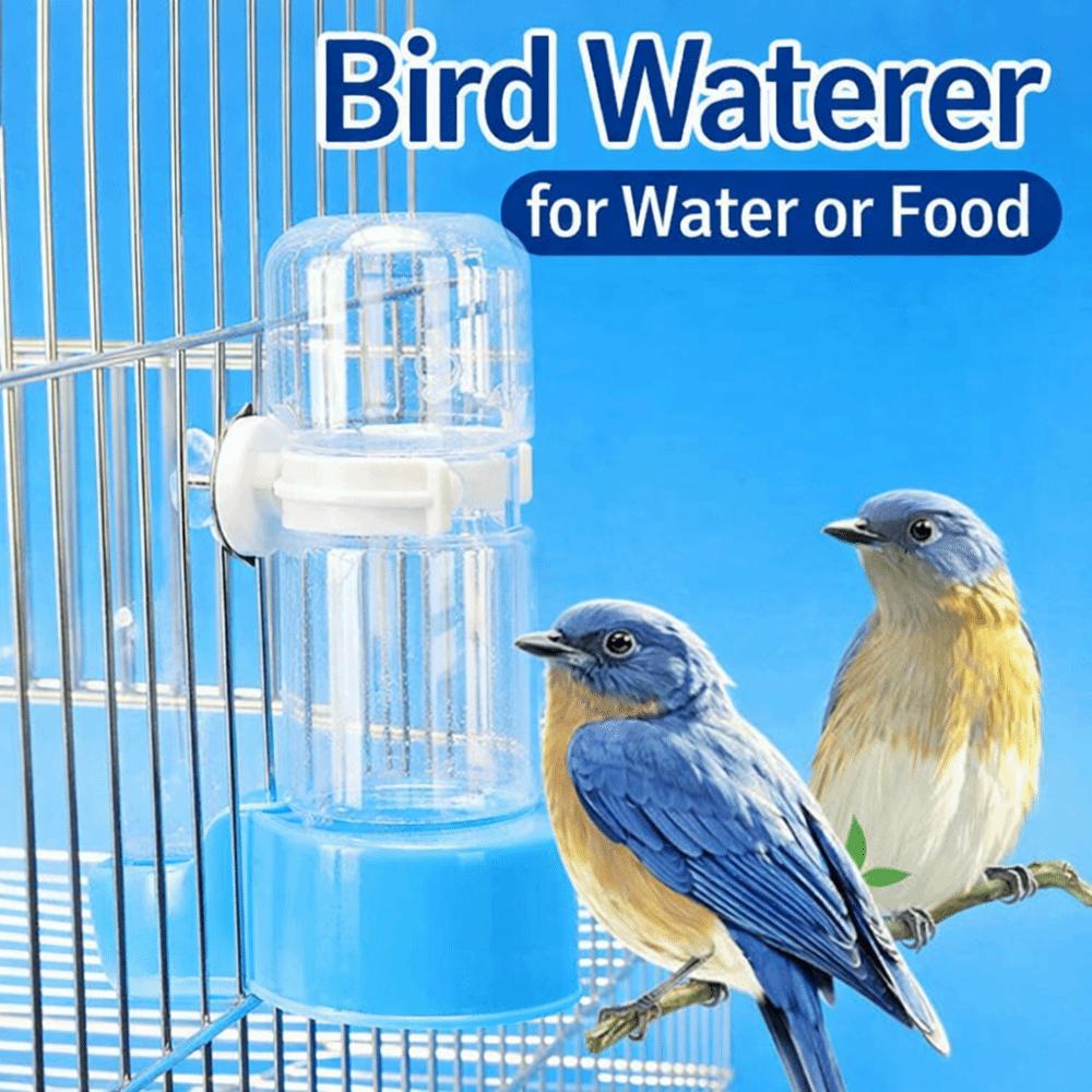 140ml Automatic Birds Drinker Transparent Leak-proof Automatic Feeder Large Capacity Hamster Bottle
