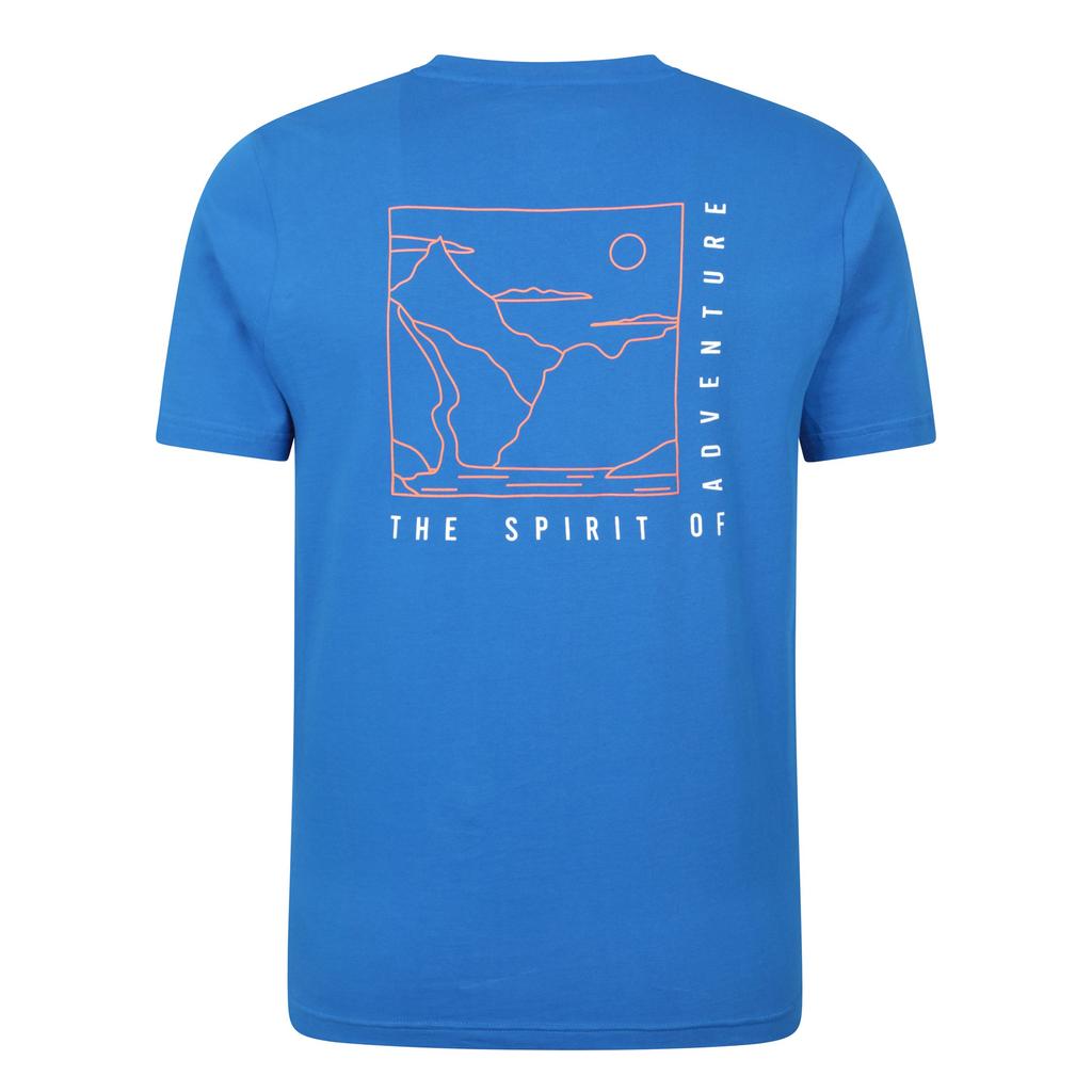Mountain Warehouse Mens Adventure Begins Line Art Cotton T-Shirt
