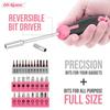 Hi-Spec 42-Piece Tool Set for Women: Precision Screwdriver Bits, Voltage Tester, Hammer, and Adjustable Wrench, Perfect for Home DIY, with Storage Cas