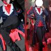 Helluva Boss Blitzo Kostium Cosplay Party Mundur Garnitur Z Ogonem Stroje Halloweenowe Blitzo Pełny Zestaw Do Cosplay Anime
