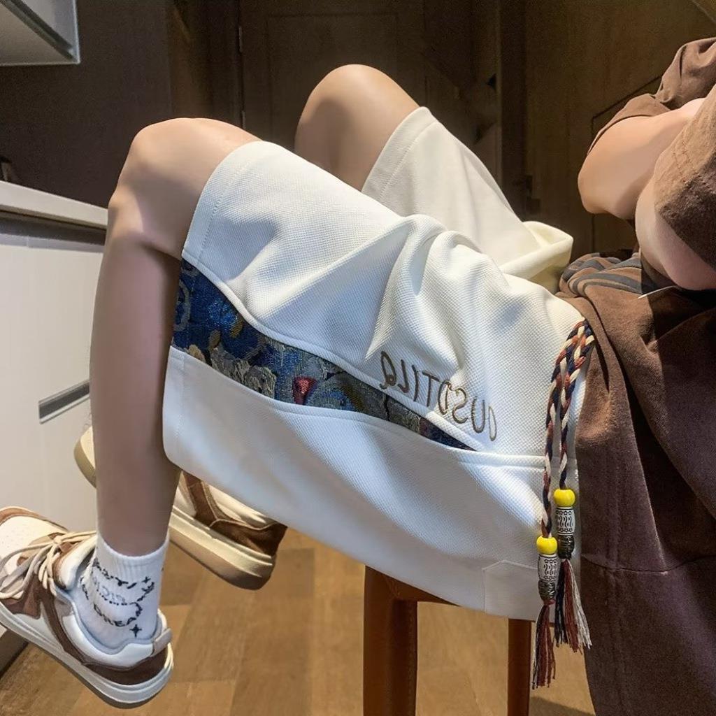 

Мужские летние вафельные шорты больших размеров - Дышащие, свободного кроя, в баскетбольном стиле, средней длины 2XL коричневый