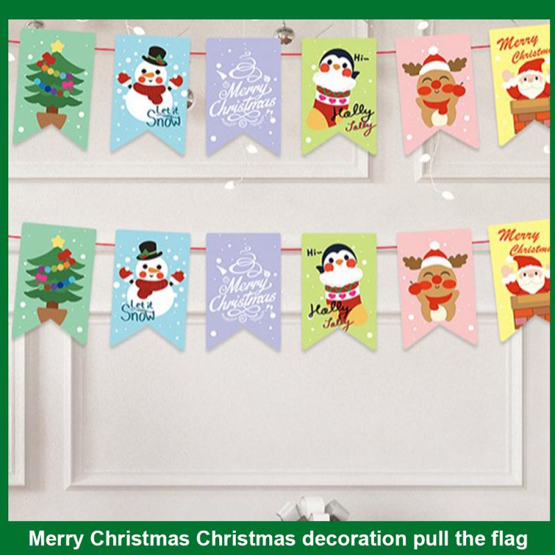 Christmas Banner 2024 Merry Christmas Decorations For Home Garland Santa Claus Navidad For Xmas Gift Noel Decor New Year 2025