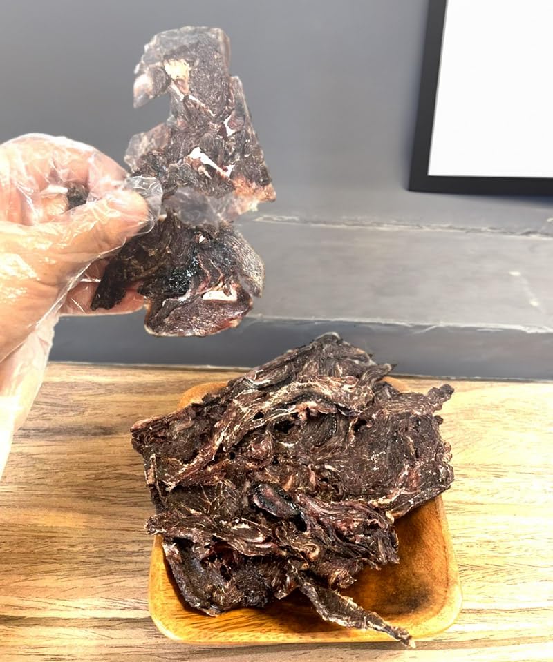 Logospet Natural, Additive-Free, Japanese (Mie Prefecture) Bone-Free Venison Jerky, 400g, for Dogs and Cats, Pet Treats, Wild Game